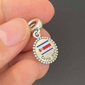 Pandora Costa Rica Flag Exclusive Charm |925 Jewelry | Women Jewelry | Charms For Bracelet | Mother&#39;s Day Gift