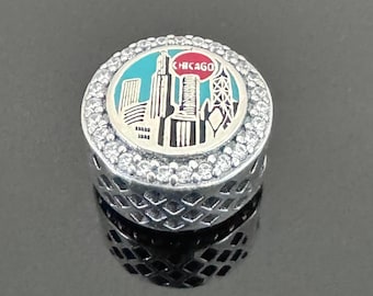 Pandora Chicago City Bead Charm Pandora Travel Charms Addition to  Bracelet Free Gift Box