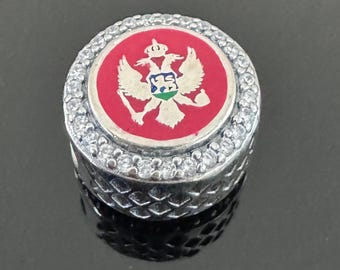 Authentic  Pandora Montenegro Flag Exclusive Bead Charm | With Free Gift Box