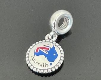 Pandora Brand Charm |Pandora Australia Map Dangle Charm| Pandora Charm|S 925 Jewelry with Pandora Box |Charm For Pandora Bracelet