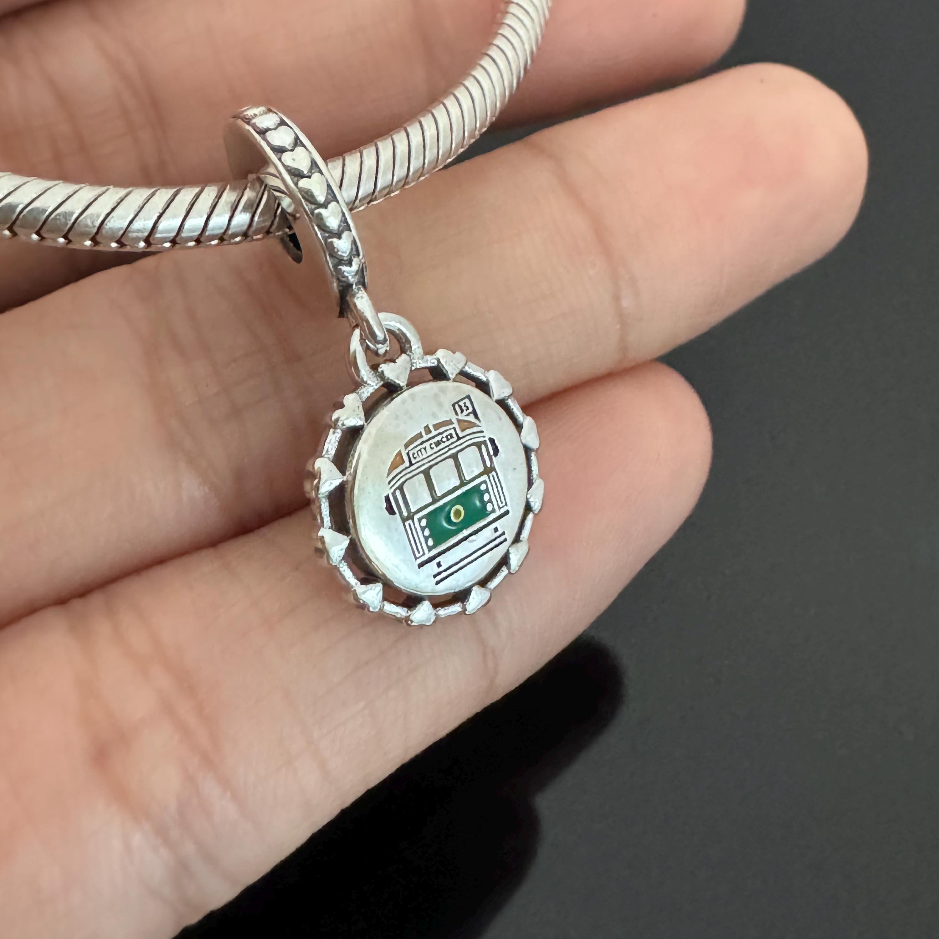 Real Pandora Melbourne Tram Dangle Charm | 925 Silver Travel