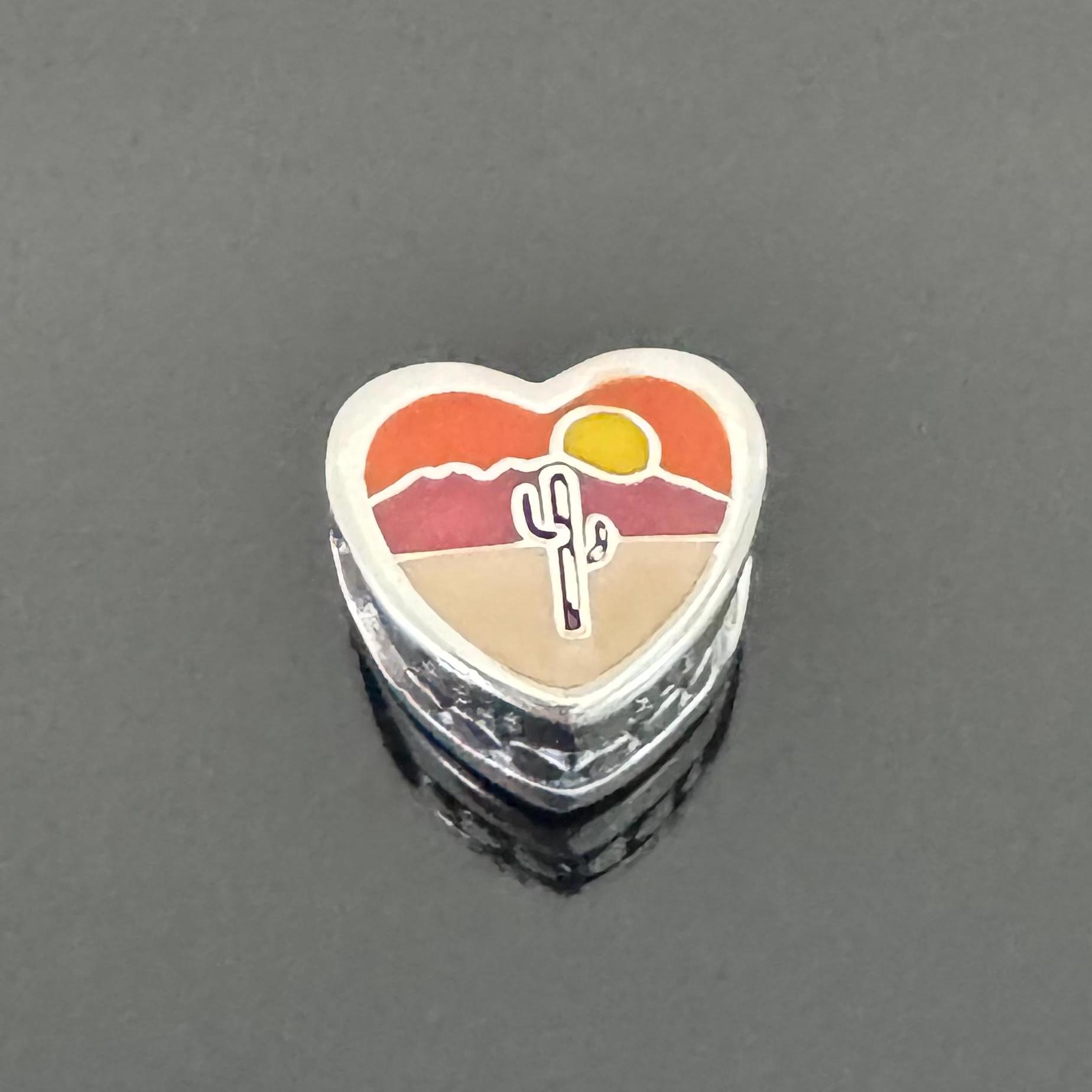 Authentic Pandora Arizona Heart Charm|gift for Her|pandora Flag