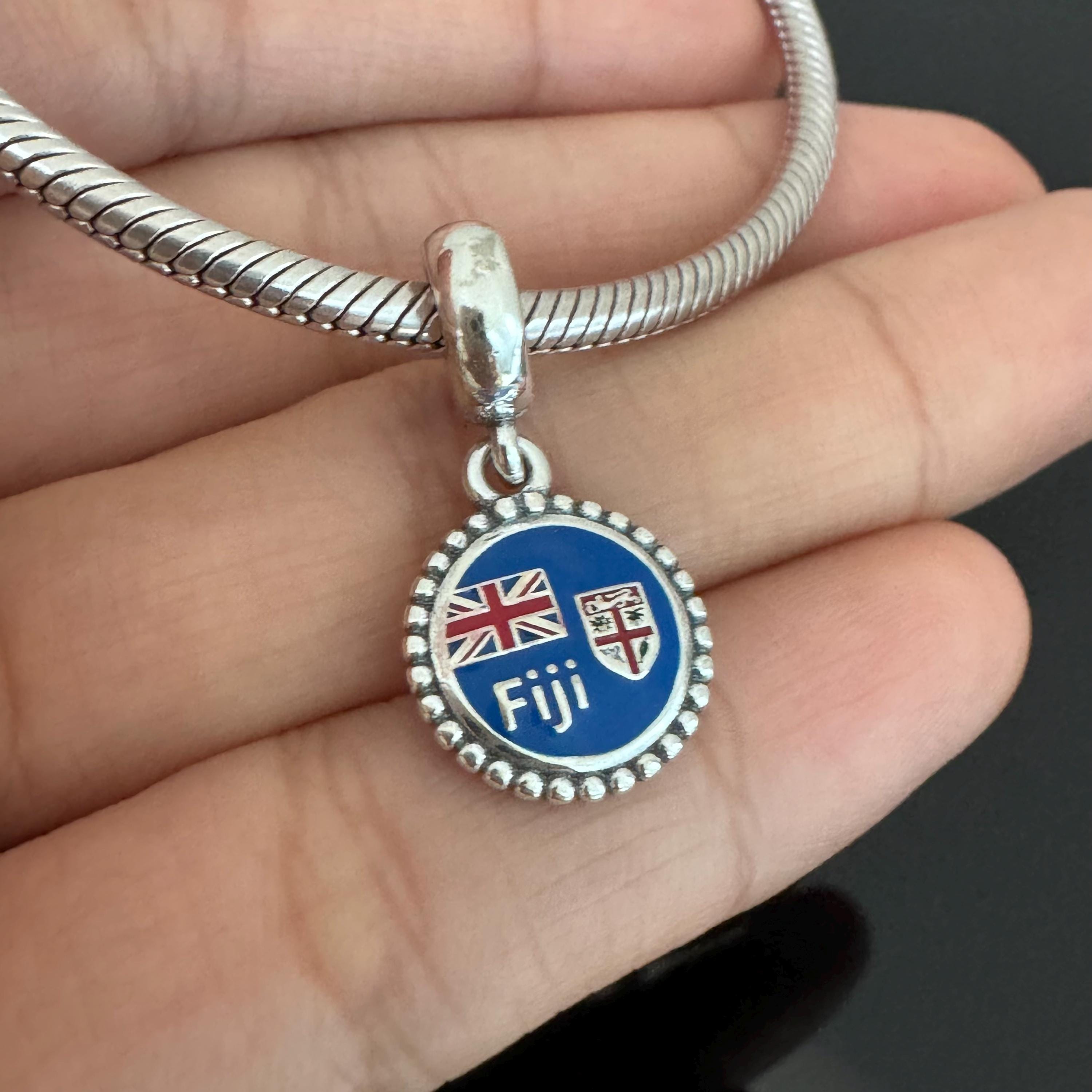 Original Pandora Fiji Flag Exclusive Pendent |authentic Pandora