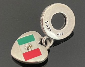 Pandora I Love Mexico Exclusive Charm Pendant,Real 925 Sterling Silver Charms, Authentic Silver Charms, Charms For Bracelet, Gift for Her