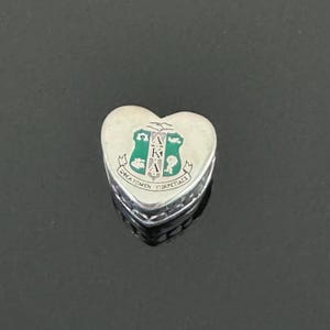 Authentic Pandora A.K.A Heart Charm |Gift for Her | Pandora Flag Charm|Pandora Heart Charm for Bracelets |Travel Charm |A real Pandora Charm