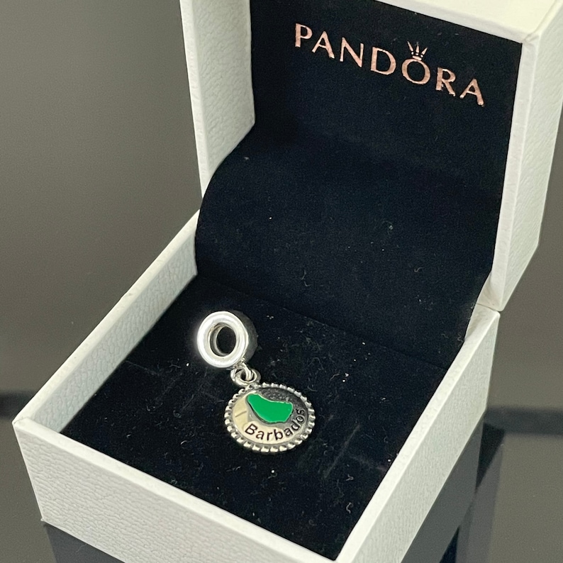 Pandora Barbados Map Exclusive Dangle Charm Pendant 925 Etsy