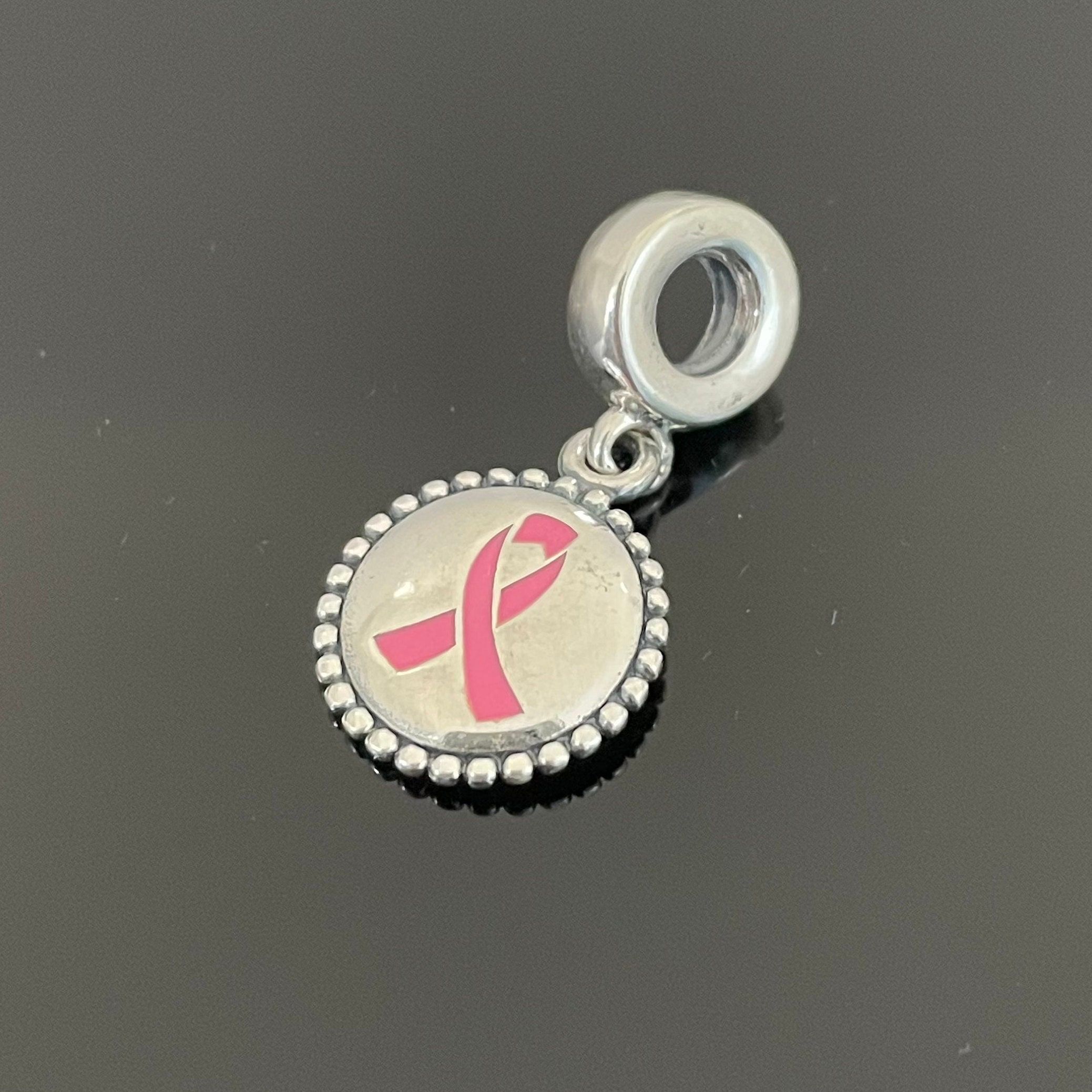 GNOCE Pendentif Ruban Rose Cancer Du Sein Argent 925 - Cadeau Femme Maman