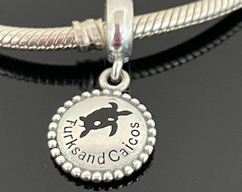 Nuovi autentici ciondoli Pandora Turks e Caicos / Ciondolo personalizzato per bracciale Pandora / Gioielli in argento 925 / Regali per la festa della mamma
