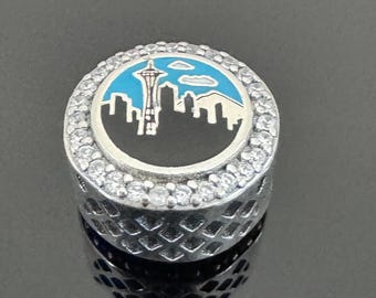 Pandora Seattle City Bead Charm Pandora Travel Charms Addition to  Bracelet Free Gift Box