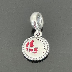 Pandora Brand Charm |Pandora DENMARK Map Dangle Charm| Pandora Charm|S 925 Jewelry with Pandora Box |Charm For Pandora Bracelet