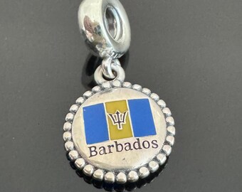 Original Authentic Barbados Pandora Charm |Pandora Dangle Charm| Pandora Charm for Travel Bracelet| Real Pandora Box | Gift for Her