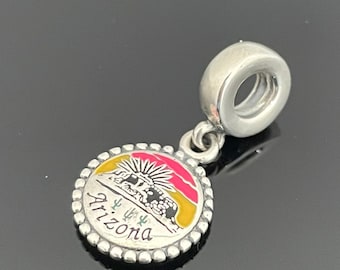 Pandora Arizona Exclusive  Sunset Enamel Dangle Charm US Exclusive Original 100% 925 Sterling Silver,Mother&#39;s Day Gift,Gift for Her