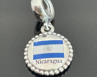 Original Nicaragua Pandora Charm|Authentic Pandora Dangle Charm|Pandora Charm for Travel Bracelet| Perfect charm for Pandora travel bracelet