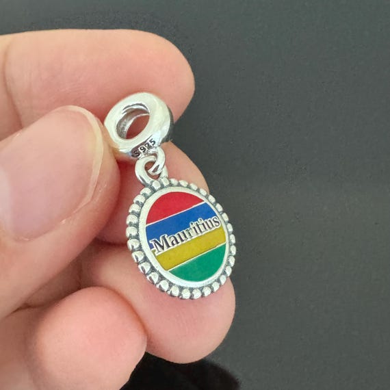 Original Authentic Pandora Charm |pandora Mauritius Flag
