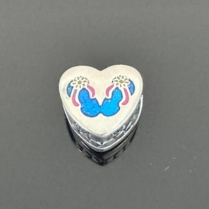 Authentic Pandora Tampa Heart Charm |Gift for Her | Pandora Flag Charm|Pandora Heart Charm for Bracelets |Travel Charm |A real Pandora Charm