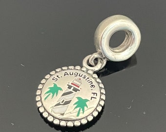 St，Augustine，FL charm, Exclusive Charm Anhänger, 925 Sterling Silber Schmuck,Für Armband,Für Halskette,Muttertagsgeschenk