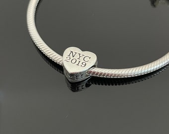 Pandora 2019 New York City Freiheitsstatue Herz Anhänger | Charm für Armband und Kette | Schöner Anhänger | Authentischer Pandora Anhänger | Schachtel