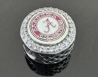 Authentic Pandora Alabama Crimson Tide Exclusive Bead Charm | With Free Gift Box