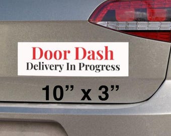 DoorDash Car Magnet - Delivery In Progress Vehicle Sign (10x3")