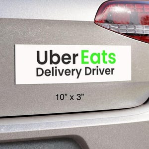 10"x 3" Car Magnets - Uber Eats Delivery Magnet, Food Delivery magnet, Vehicle Magnet sign, Car Door Sign, Food Delivery Driver Accessories