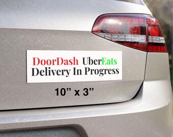 DoorDash UberEats Lieferung Magnet | Multi-App Gig Worker Schild (10 x 3)