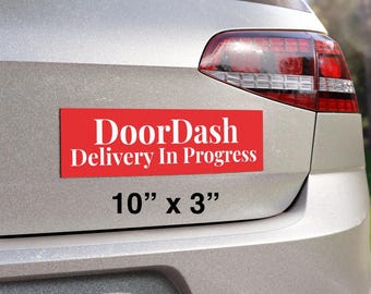 DoorDash Lieferung Magnet - Fahrzeug Magnetschild, Gig Worker Accessoire