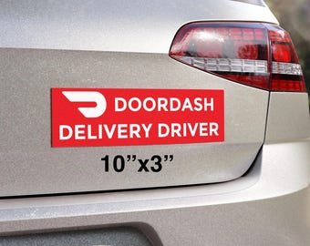 10 "x 3" Automagnete - DoorDash Lieferung Magnet, Lebensmittel Lieferung Magnet, Fahrzeug Magnet Schild, Auto-Türschild, Lebensmittel Lieferung Fahrer Zubehör