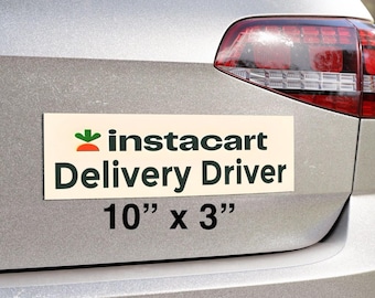 Imán para coche de repartidor de Instacart, resistente a la intemperie (10 x 3)