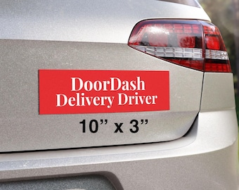 DoorDash Auslieferungsfahrer Magnet – Fahrzeug Magnetschild (25 cm x 7 cm)