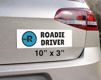 Roadie Fahrer-Automagnet, wetterfester Aufkleber (25 cm x 7 cm)