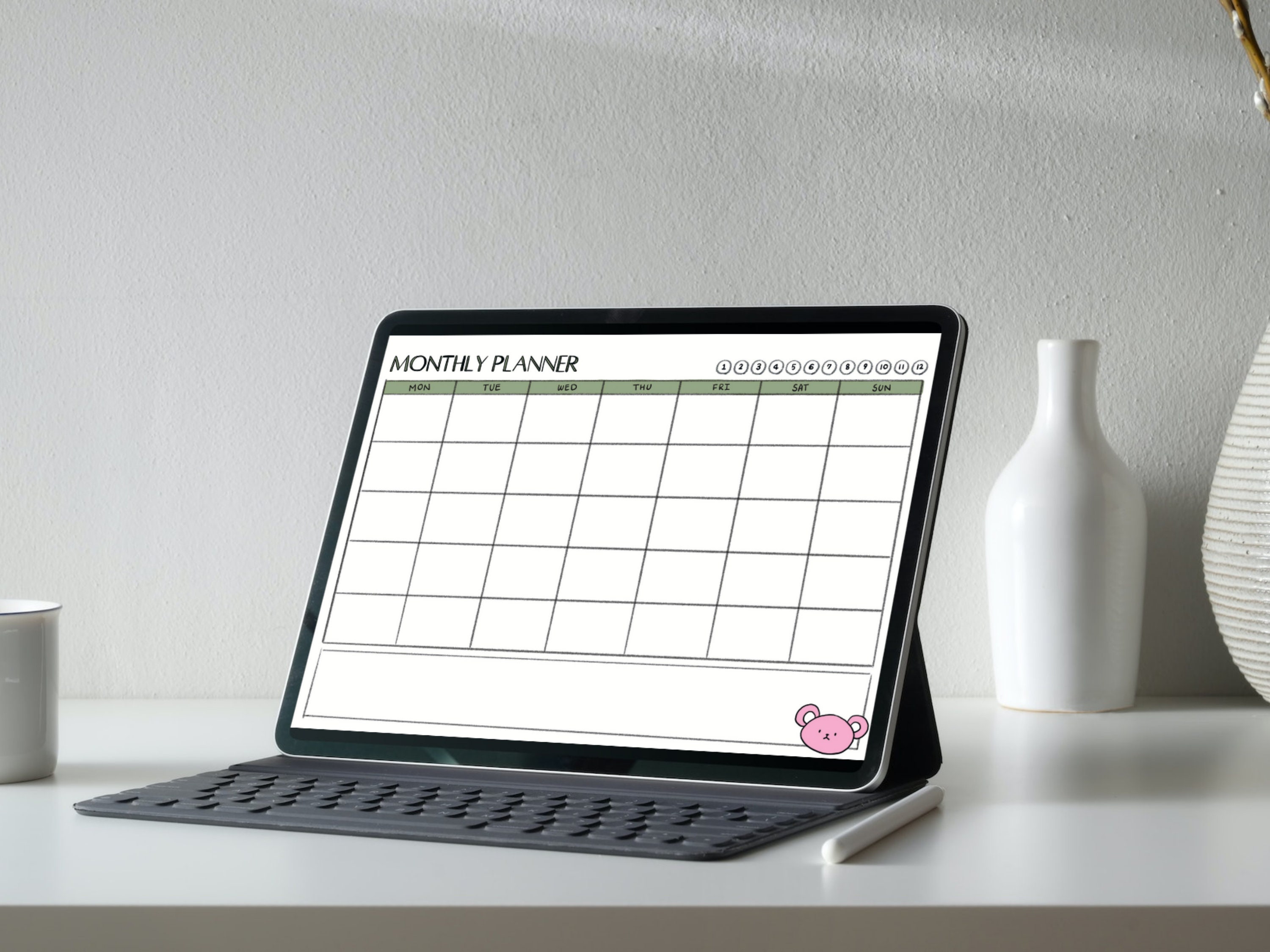Monthly Blank Calendar, Monthly Planner Template, Blank Monthly ...
