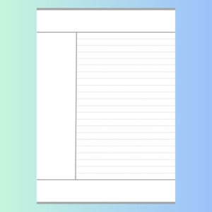 Printable Cornell Notes Template Download and Print at Home - Etsy