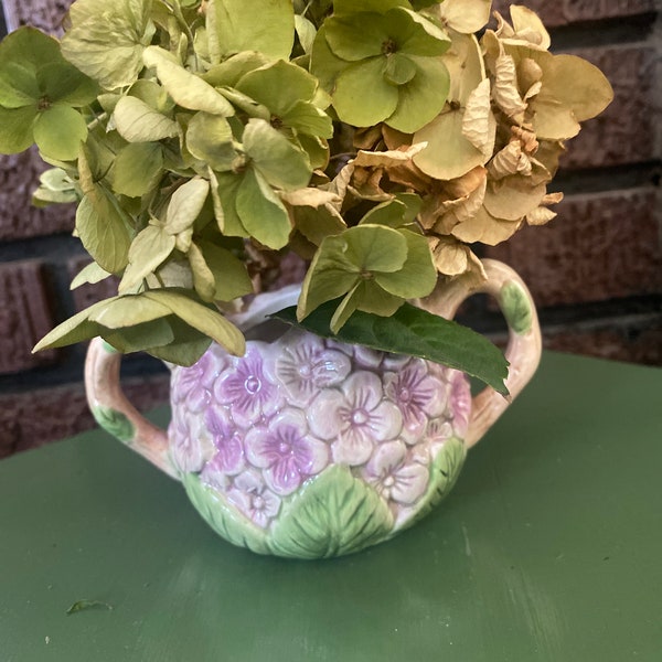 Petite hydrangea sugar bowl vase