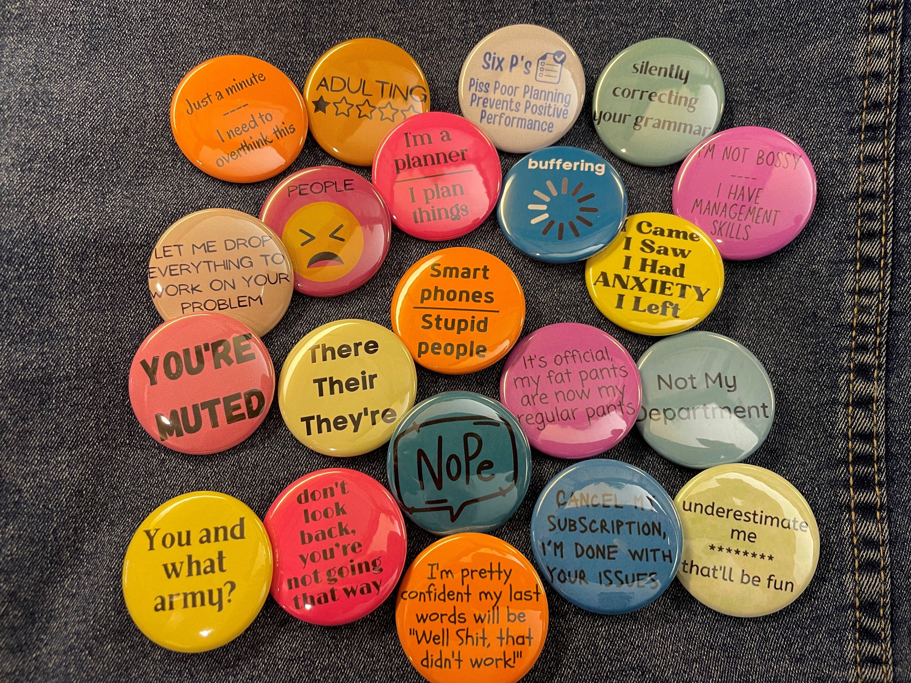 Funny Buttons - Etsy Funny Buttons - Etsy