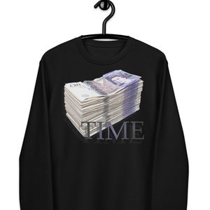 Unisex eco sweatshirt TIME! by designer VilkasTreasures