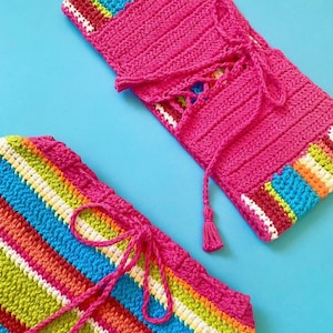 Crochet Two-Piece Set - ‘Sodapop’ (Small)
