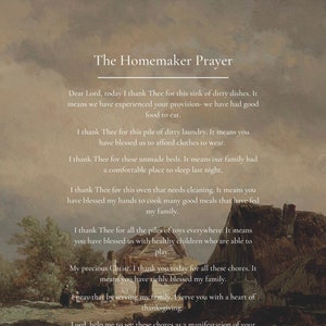 Homemaker Prayer Poster
