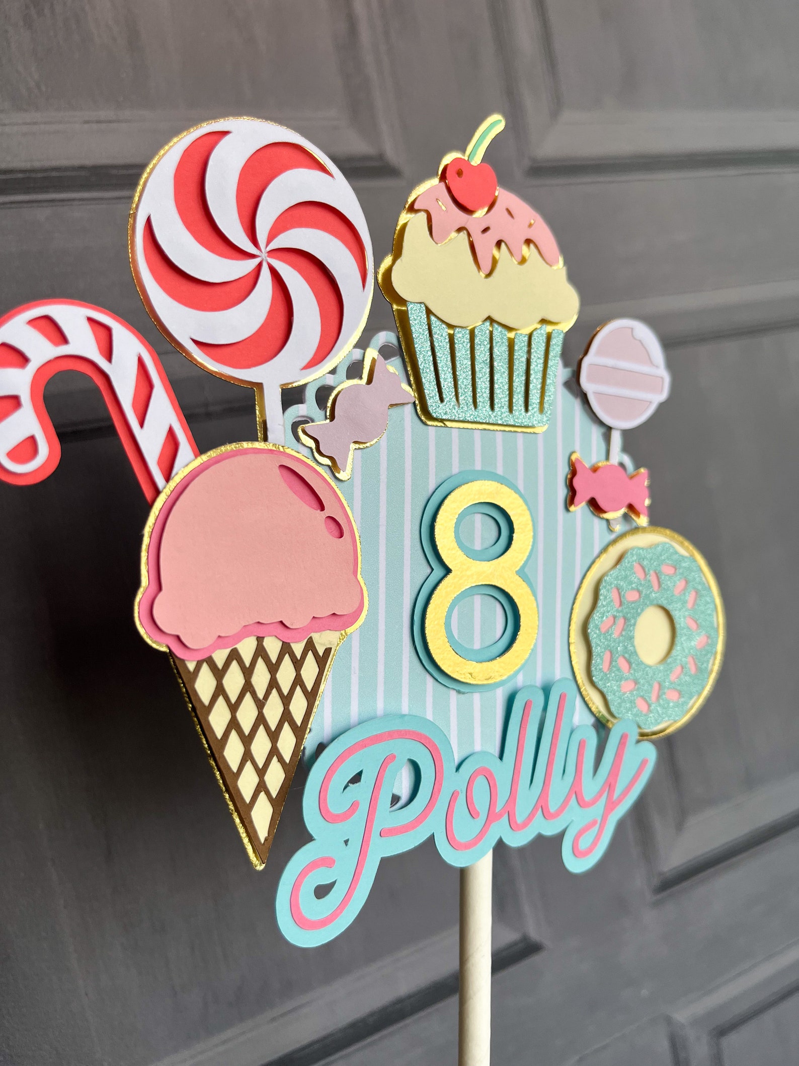 Candyland sweet birthday cake topper