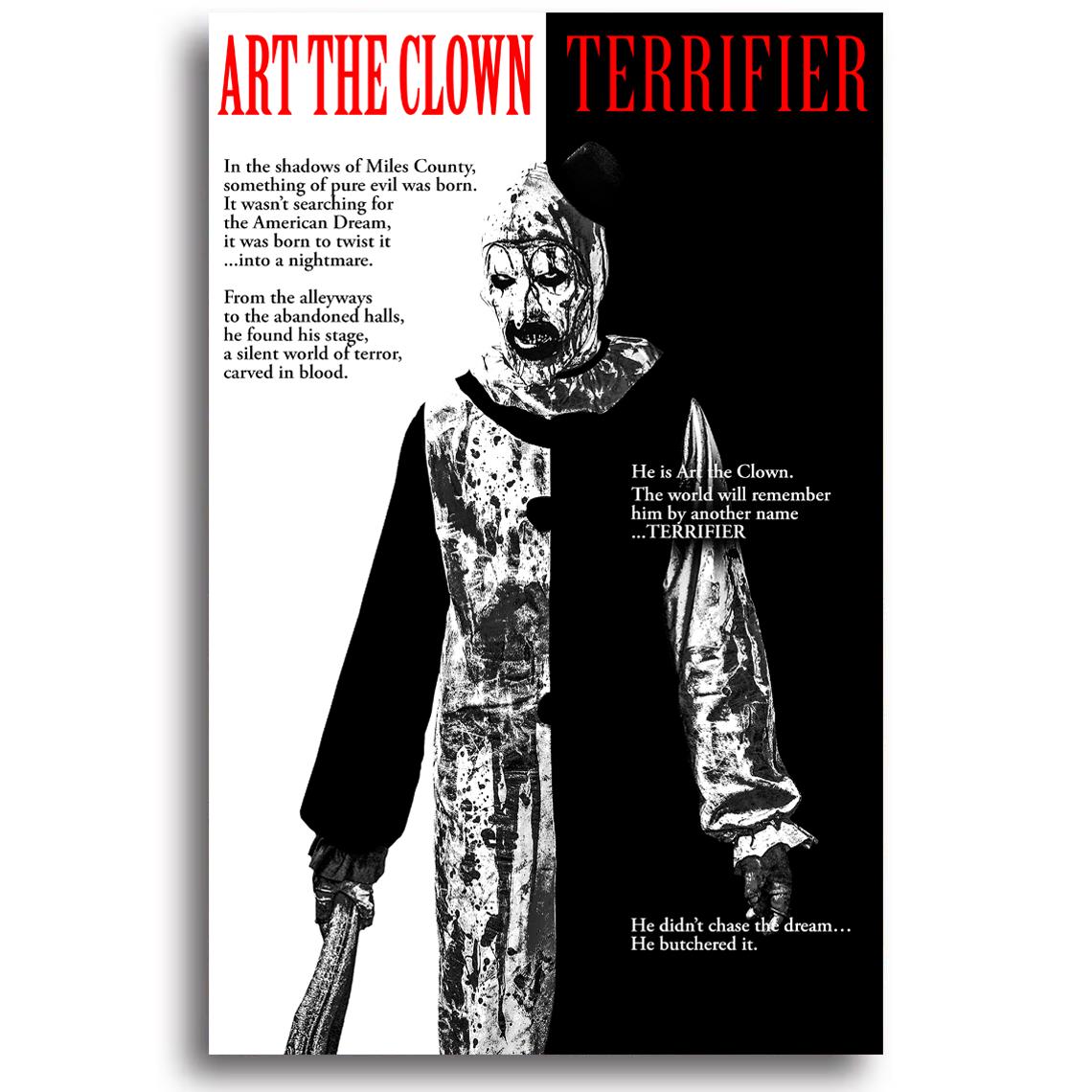 Sinister Street King Art Print: 80s Grindhouse Horror, Cult Clown Parody