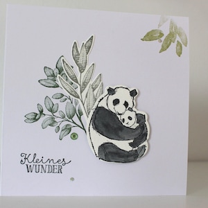 Glückwunschkarte zur Geburt, Panda