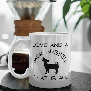 Charming &#39;Love and a Jack Russell&#39; Dog Lovers Mug