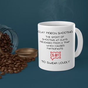 Clay Shooting Gift, Gifts for Shooters, Clay Pigeon Shooting the Sport of Coffee Mug 11oz