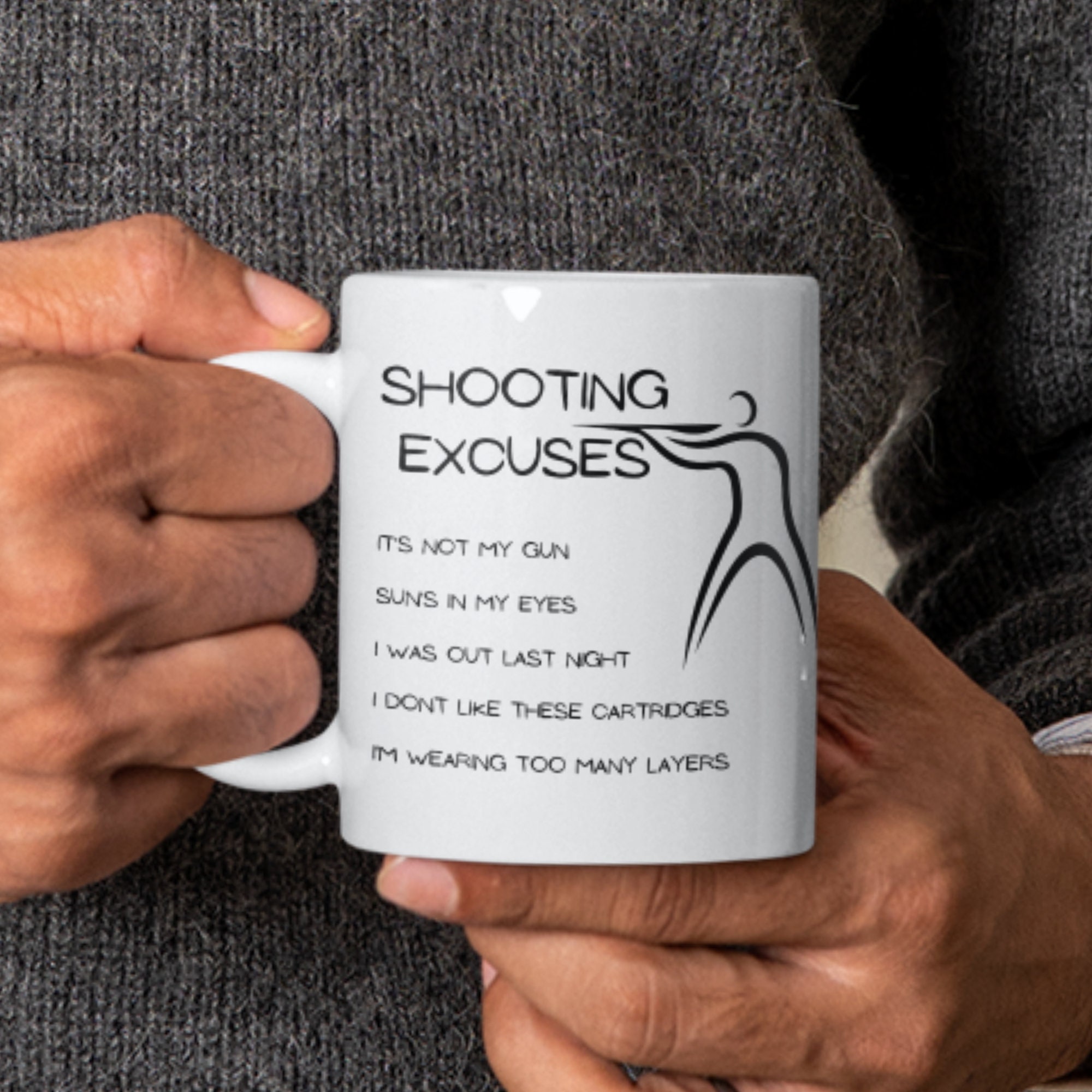 Shooting Excuses, Shooting Gift, Gifts for Shooters, Ceramic Coffee Mug