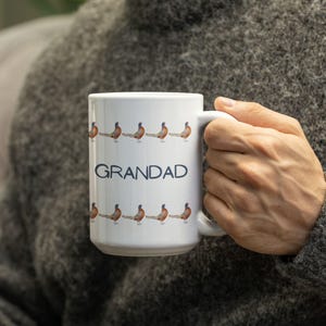 Grandad Game Shooting Jumbo Mug - 15oz Pheasant Design - Perfect for Beaters, Pickers & Gamekeepers
