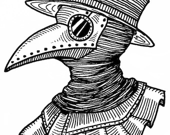 PLAGUE DOCTOR Sticker | Laptop Sticker | Water Bottle Sticker | Journal Sticker | Vinyl Sticker | Matte Sticker | Gothic Sticker
