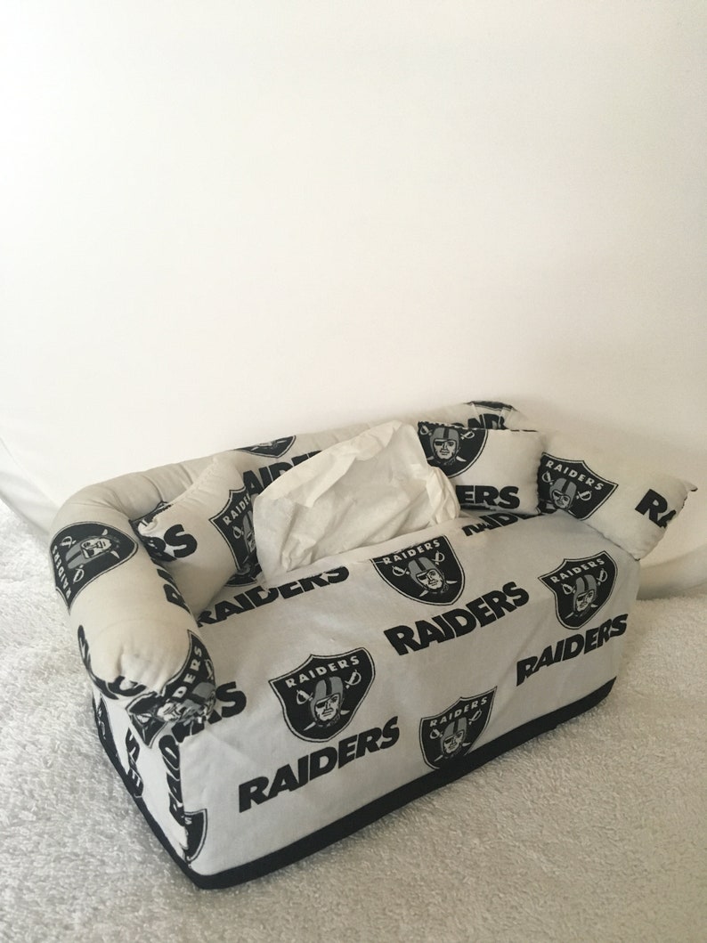 Las Vegas Raiders Sofa Tissue Box Cover Sports Football Etsy