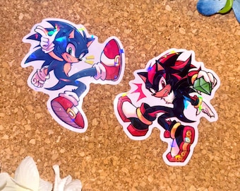 Sonic & Shadow Hedgehog Vinyl Sticker | Sonic Hedgehog