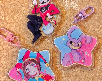 TADC Glitter Acrylic Keychains | The Amazing Digital Circus | Pomni, Jax, Caine | Double Sided