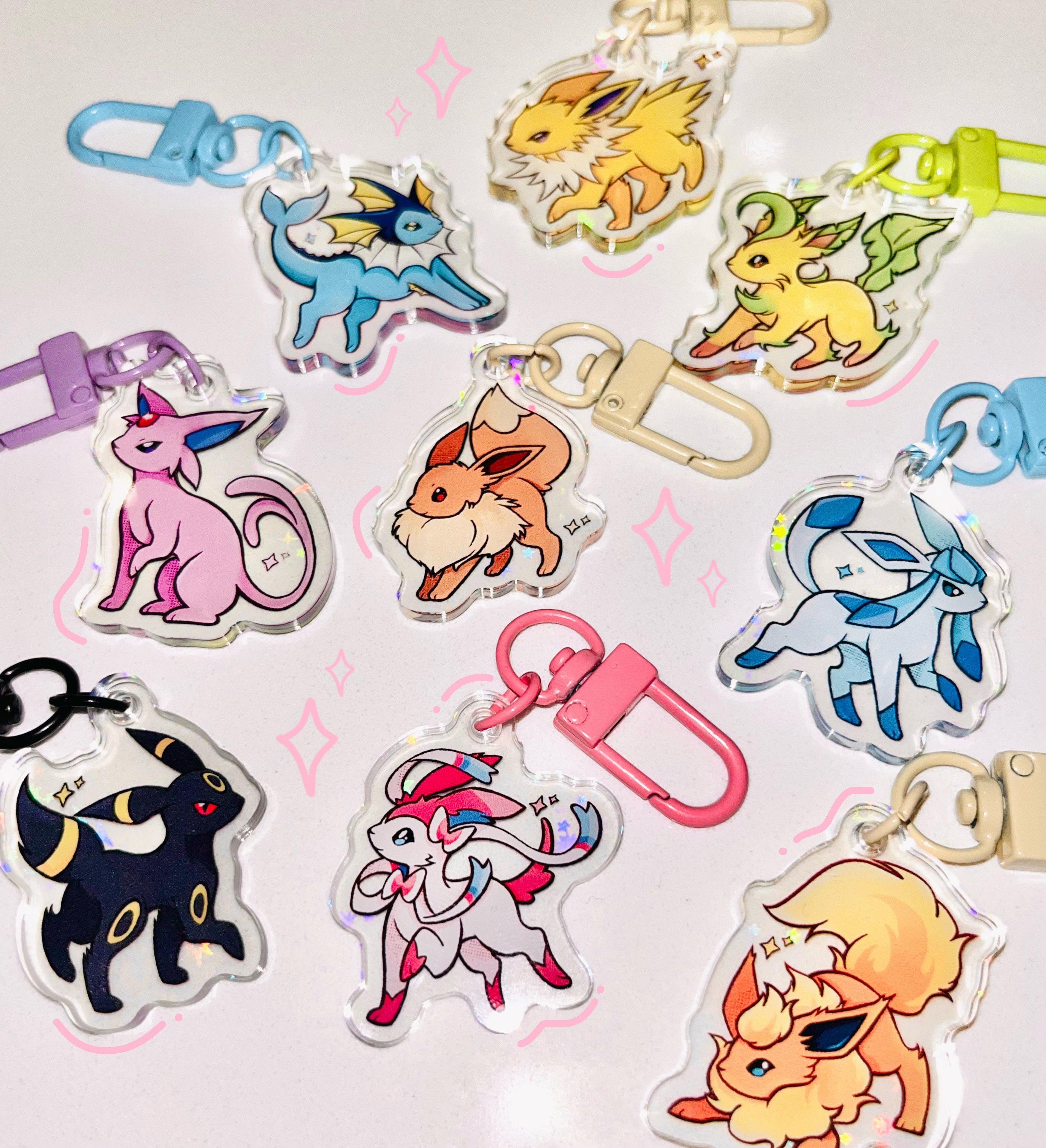 Eeveelutions Pokemon Acrylic Keychain – LompyArt