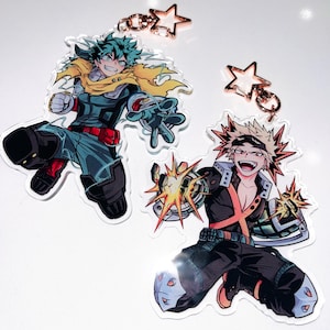Hero BKG and DK 4" Double-sided Acrylic Charms | Anime & Manga Charms | MhA BnHA